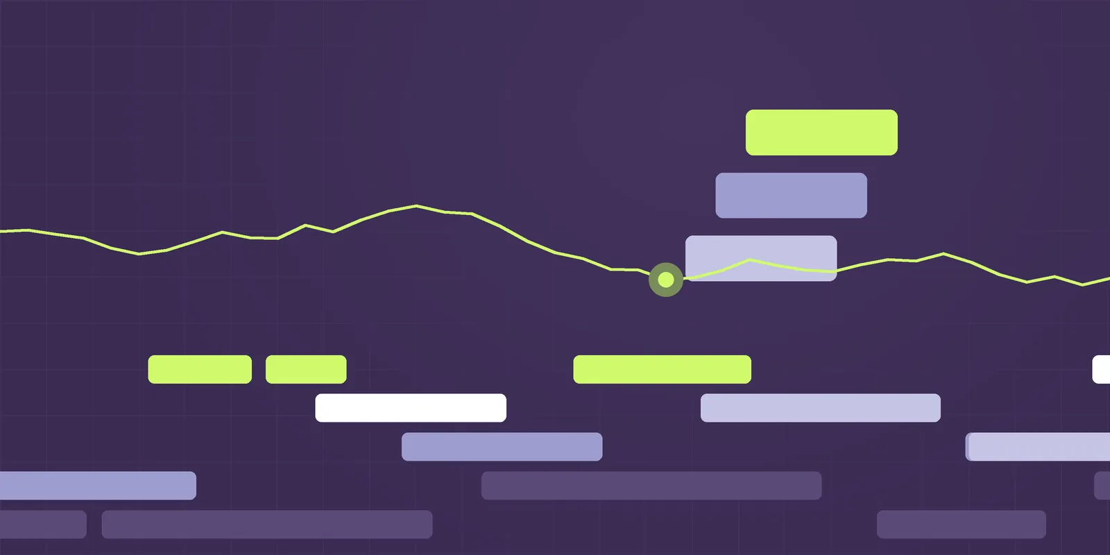 Steppe illustration: stepped terraces in purple, periwinkle and lime with a signal line, for the article SEBI CSCRF compliance: what fintechs and their vendors need to know